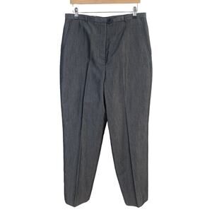 Larry Levine Suits Size 14 Women's Trouser Pants Gun Metal Gray Pockets Career